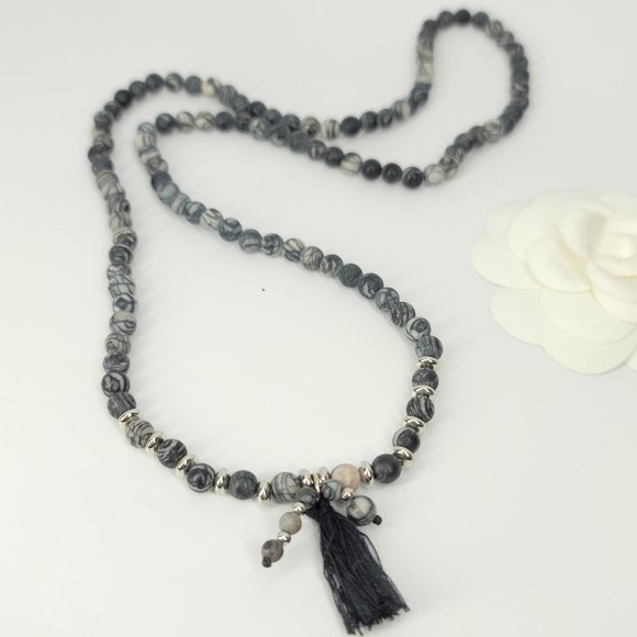 NWT 108 Mala Agates Natural Stones Bracelet NWT - Picture 5 of 6